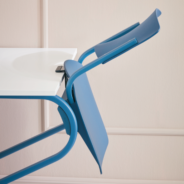 Blauer ergonomischer HAG Stuhl